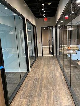 Office windows installed at a business in Cleveland